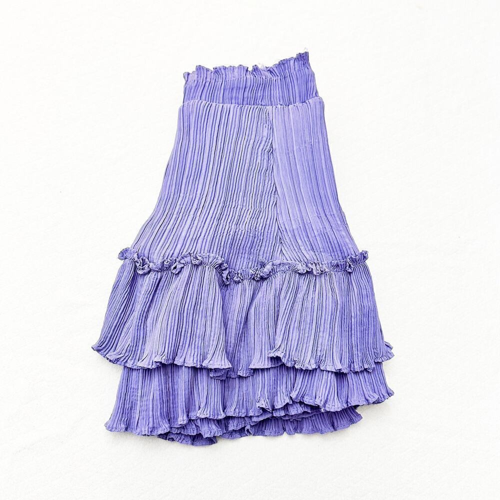 Robertson + Rodeo Purple Ruffled Pleated Pencil Skirt Size M - Picture 5 of 5